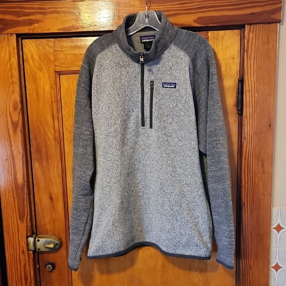 Patagonia Two-Tone Gray Fleece Pullover In Nickel Forge XL - Picture 2 of 14
